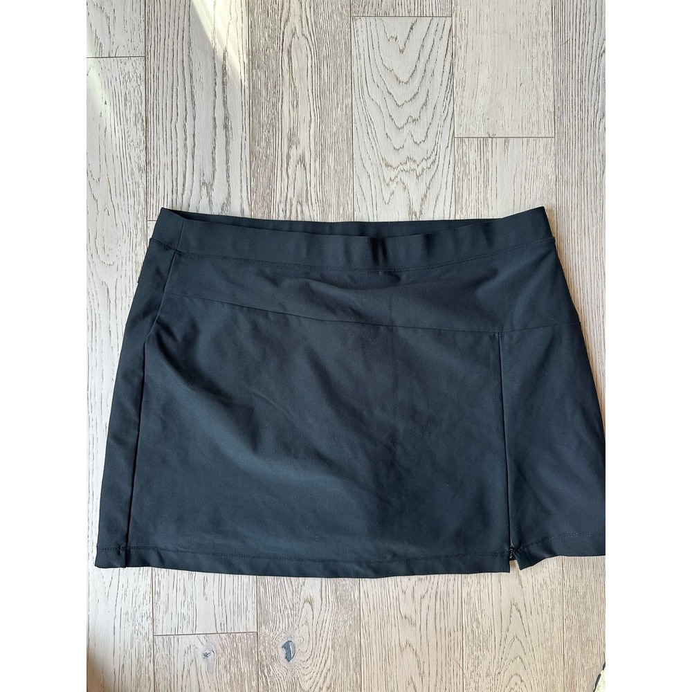 LL Bean Womens Black Active Skort XL OH8G2 Athletic Golf Tennis Hiking Skirt
